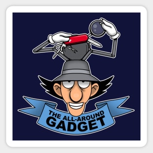 The All-Around Gadget Funny Retro 80's Detective Cartoon Sticker